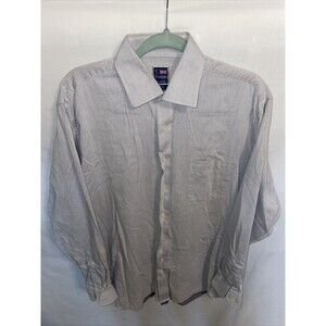 T. Harris Dress Shirt Men’s Size XL Gray Button Up Long Sleeve